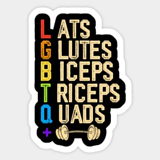 Lgbtq Weightlifting Quads Squad Sticker